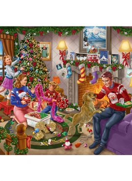 Waddingtons Deck the Halls 1000-Piece Christmas Puzzle